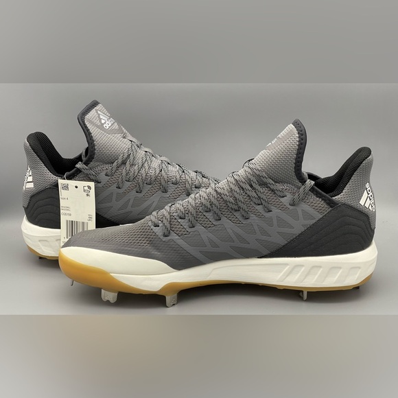 Adidas Boost Icon Baseball Cleats Metal Gray White CG5159 Men’s Size 11 NEW - Picture 4 of 10